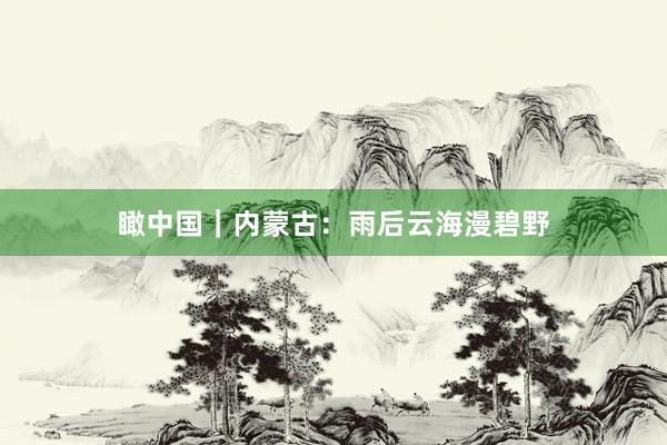 瞰中国｜内蒙古：雨后云海漫碧野