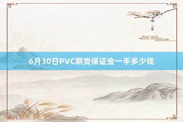 6月30日PVC期货保证金一手多少钱