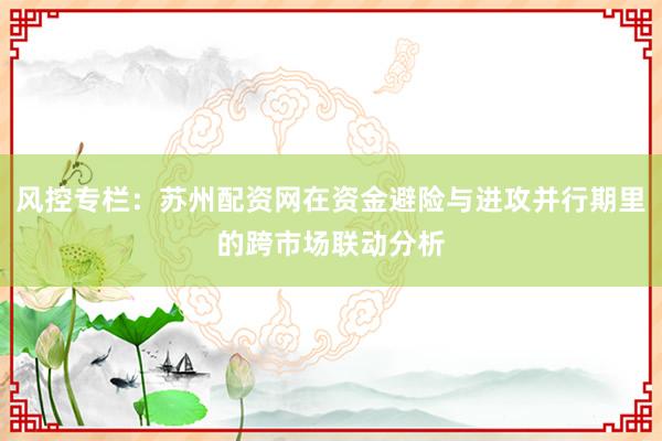 风控专栏：苏州配资网在资金避险与进攻并行期里的跨市场联动分析