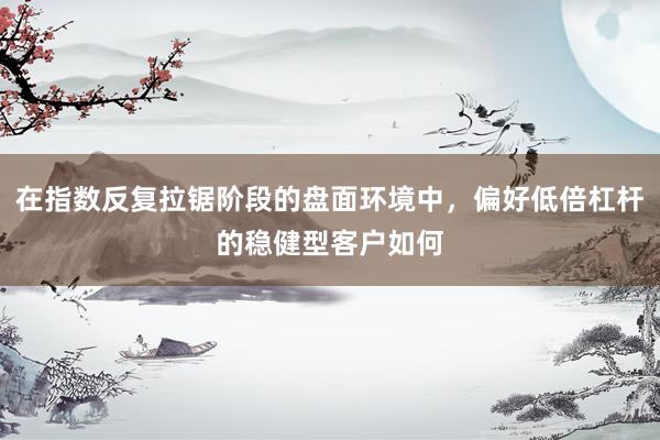 在指数反复拉锯阶段的盘面环境中，偏好低倍杠杆的稳健型客户如何