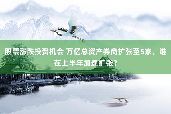 股票涨跌投资机会 万亿总资产券商扩张至5家，谁在上半年加速扩张？