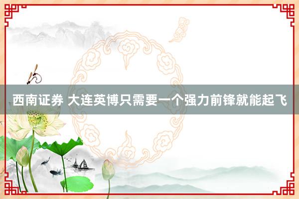 西南证券 大连英博只需要一个强力前锋就能起飞